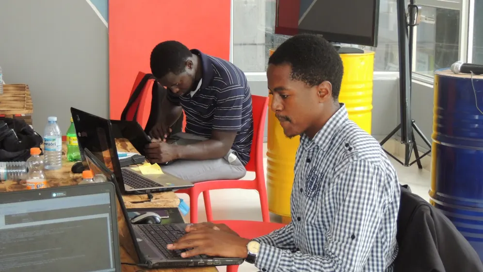 A pair programming session