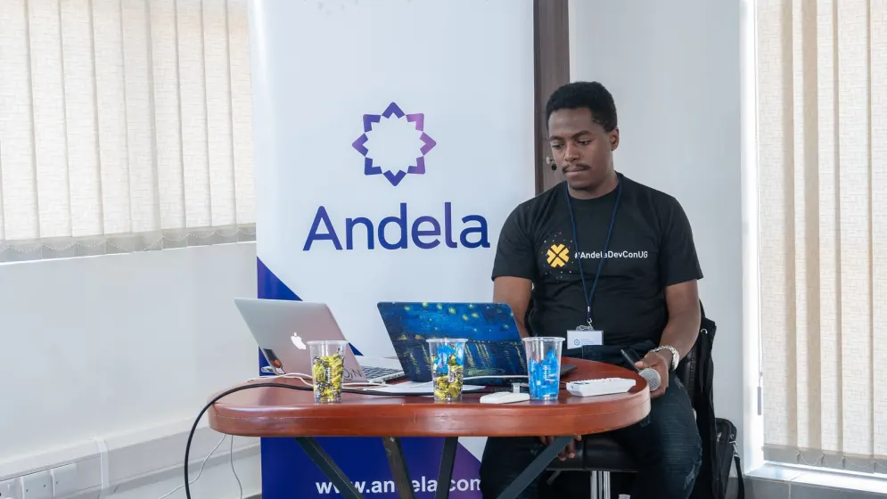 Speaking at an Andela session